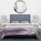 Designart 'Midnight at the Lake II Amethyst and Grey' Geometric Bedding Set - Duvet Cover & Shams